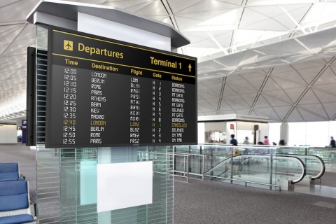 Digital signage in airport