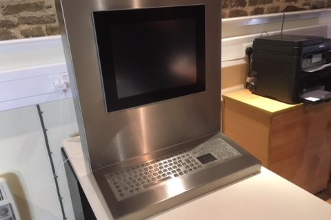 Custom cabinet with keyboard